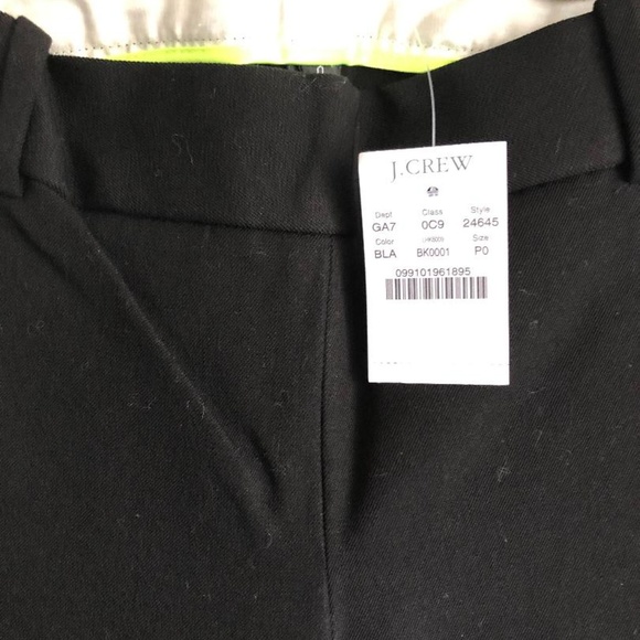 J Crew Minnie Pant in Stretch Twill in Black NWT - Picture 5 of 5